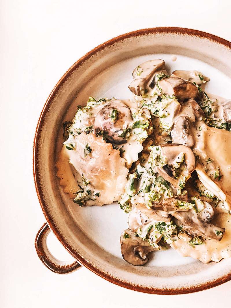 Pasta i cremet svampesauce